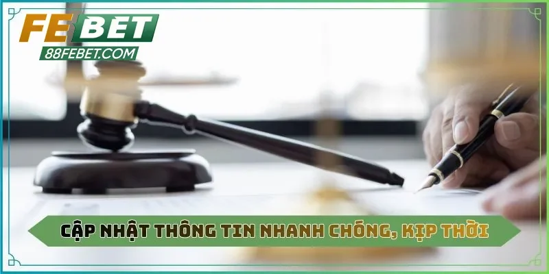 Cập nhật và thay đổi điều khoản điều kiện Febet